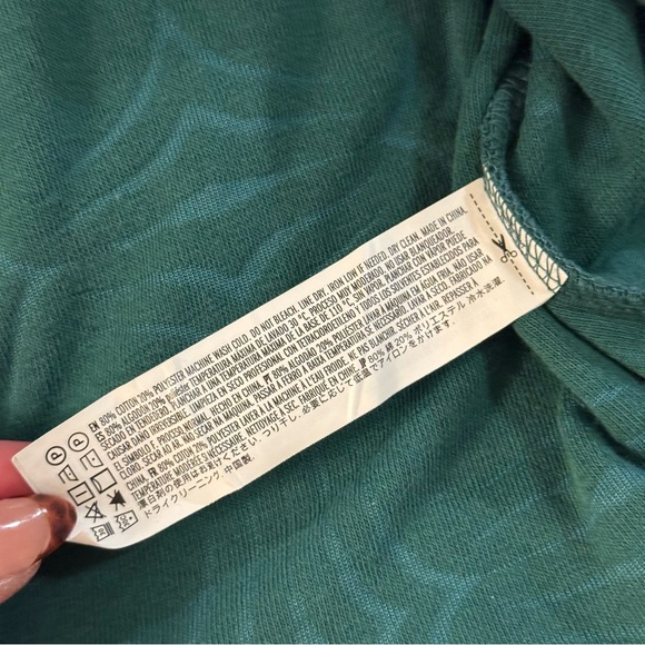 Forever 21 men’s terry cloth imprinted short sleeve button up | green | L | NEW - Picture 5 of 8